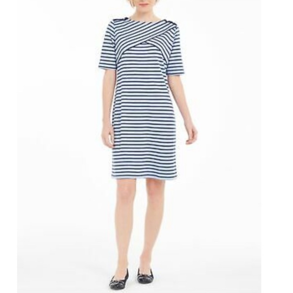 NEW blue striped Karen Scott Dress
